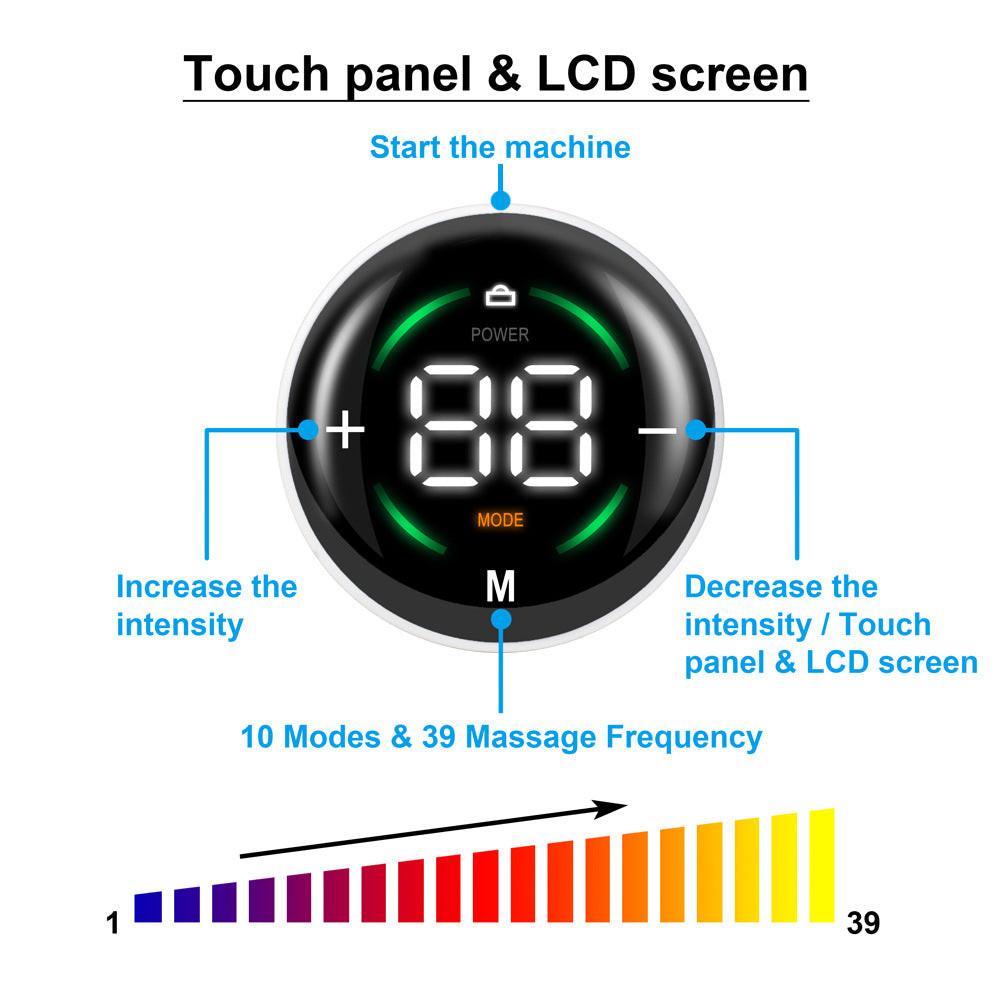 Smart EMS Pulse Massager – Remote Control, Touchscreen, Multi-Mode for Neck & Shoulder
