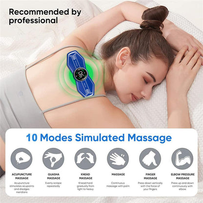 Smart EMS Pulse Massager – Remote Control, Touchscreen, Multi-Mode for Neck & Shoulder