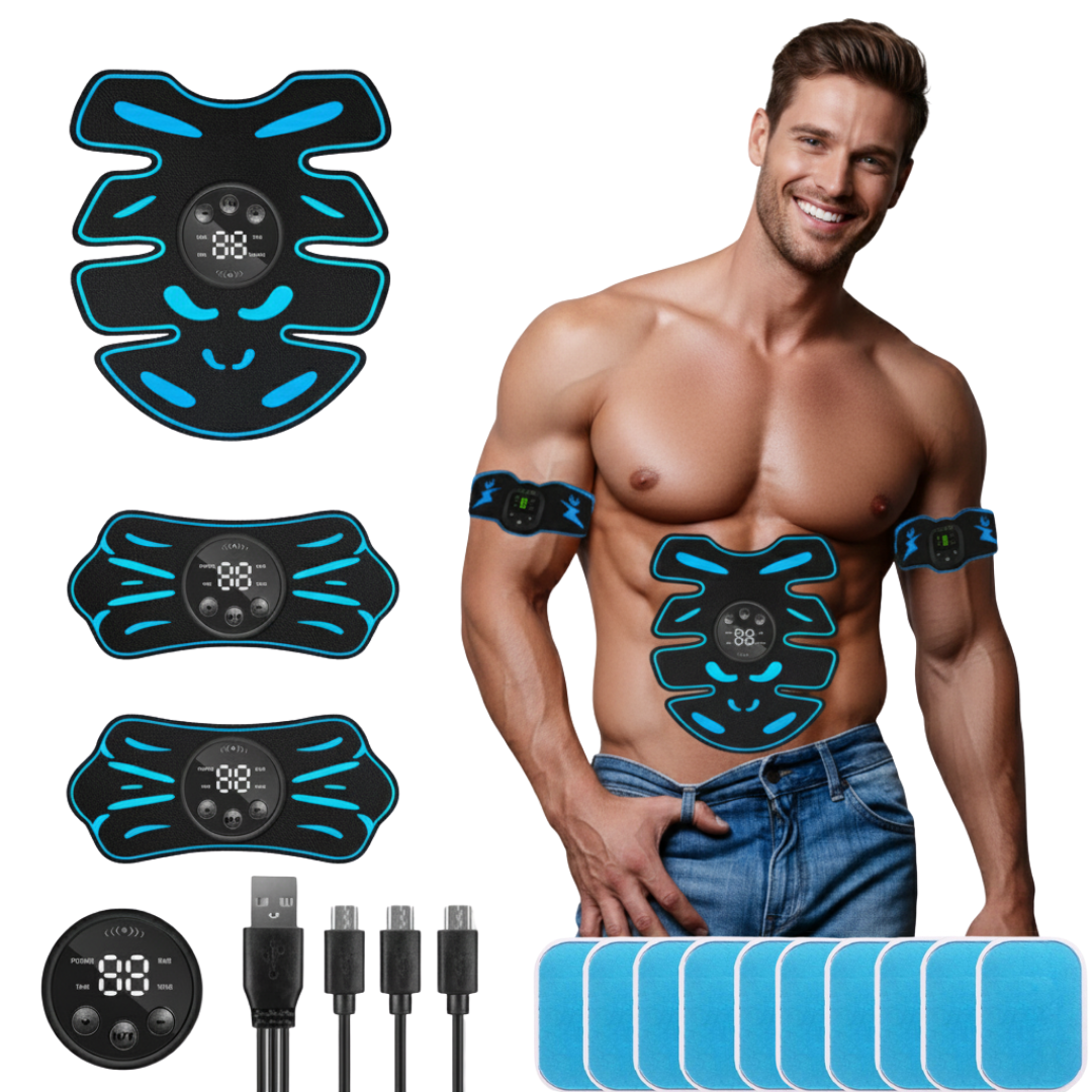 Professional Abs & Arms EMS Muscle Machine with Gel Pads