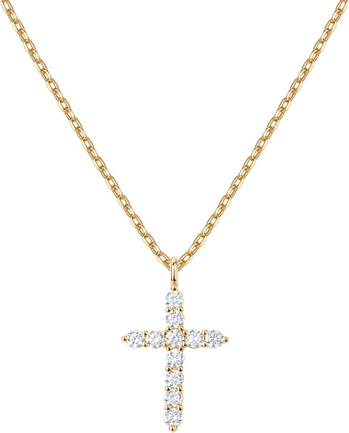 14K Gold Plated Cross Necklace