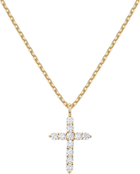 14K Gold Plated Cross Necklace