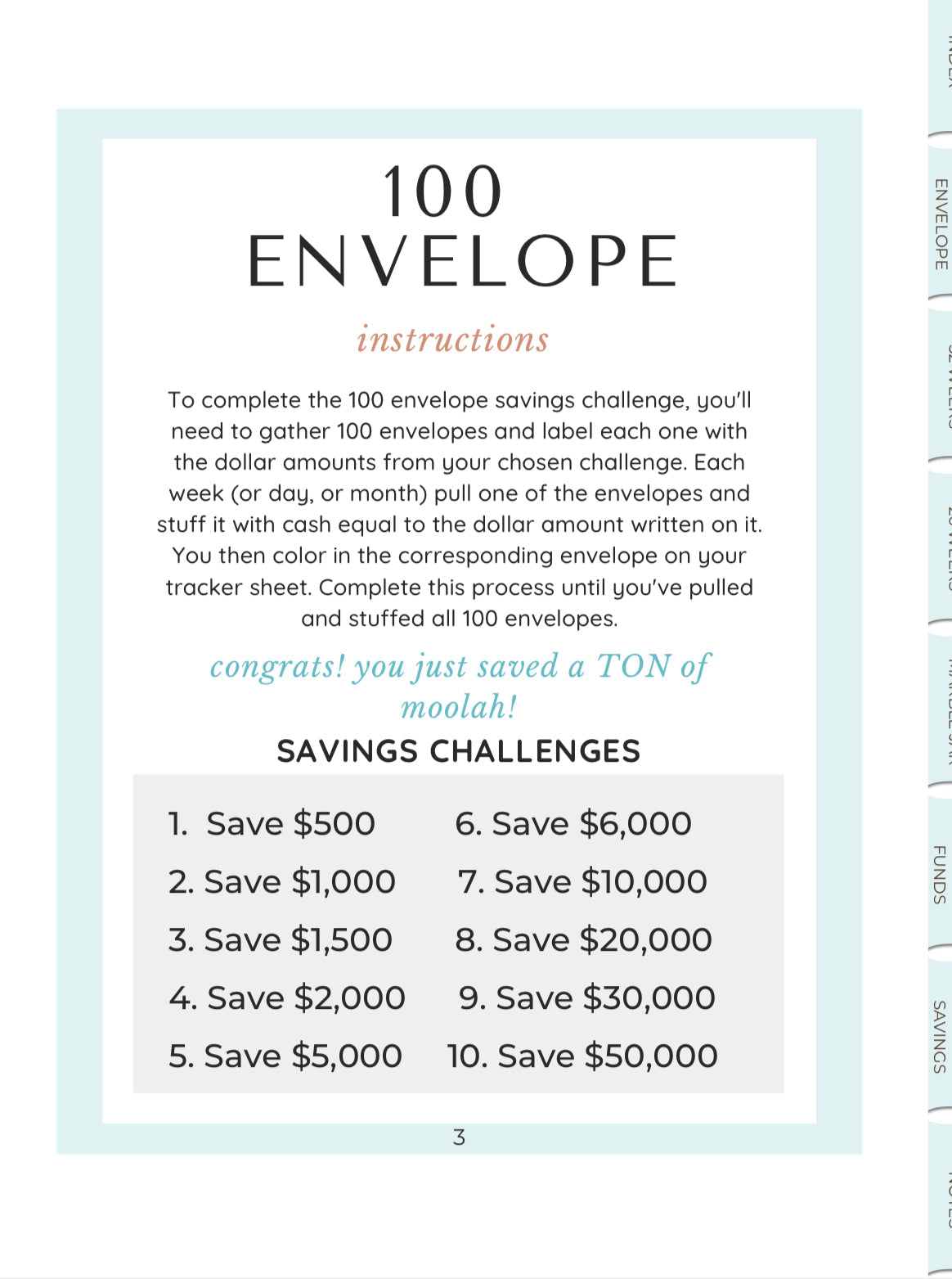 The Saving Challenge Book