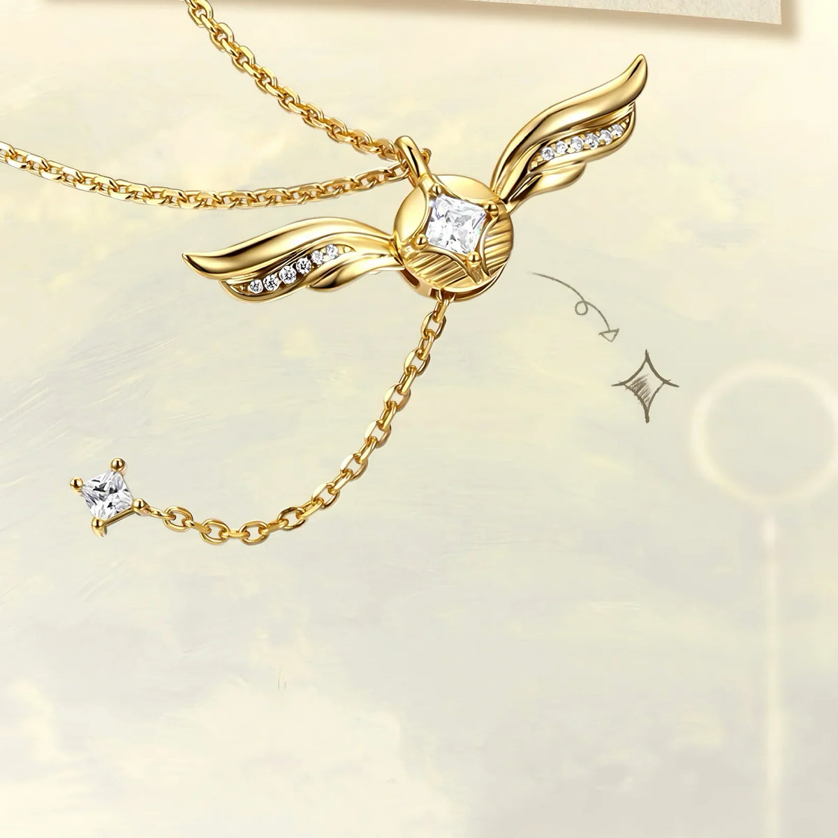 Golden Winged Necklace