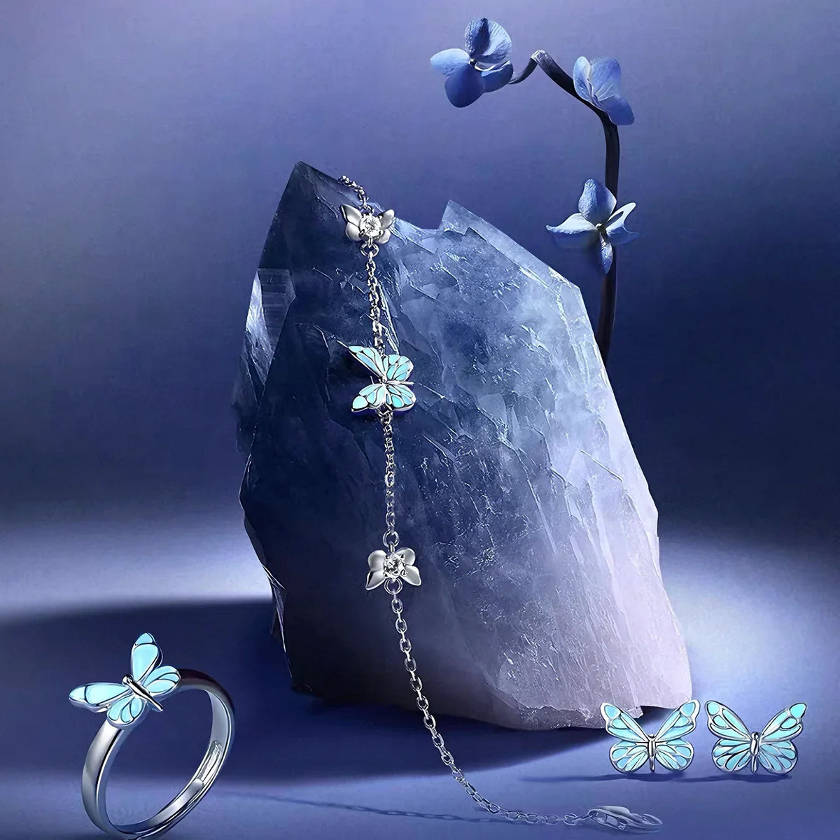 Luminous Blue Butterfly 4-in-1 Bundle