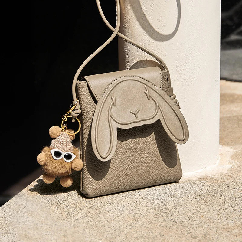 Bunny Leather Crossbody Bag